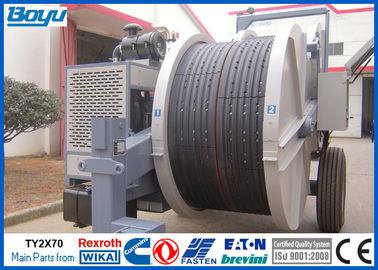 Overhead Cables Power Line Stringing Machine , Two Bundle Conductor Tension Machine