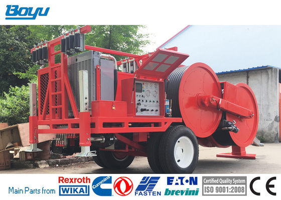 2×65kN Cable Stringing Equipment  2.5MPA Hydraulic Tensioner